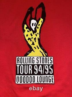 Vintage 1994 Rolling Stones Chemise XL 94 / 95 Voodoo Lounge Tour Rare Nwot