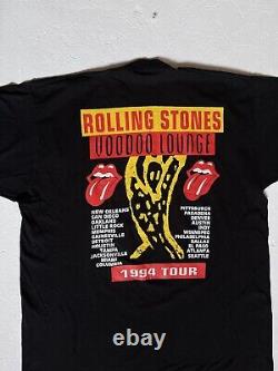 Vintage 1994 Rolling Stones Voodoo Lounge 94 World Tour T-shirt XL Point Unique