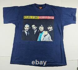 Vintage 1994 Rolling Stones Voodoo Lounge Budweiser Blue Brockum Tour T-shirt XL
