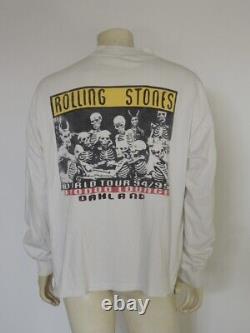 Vintage 1994 Rolling Stones Voodoo Lounge Skeleton Oakland Tour Tee Chemise XL