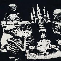 Vintage 1994 Rolling Stones Voodoo Lounge Tour Chemise Skeletons Playing Poker XL