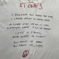 Vintage 1994 Stones Rolling Lyrics T Sirt Brockum Tag Tour X Eye Taille XL