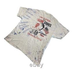 Vintage 1994 The Rolling Stones Voodoo Lounge Tour Band Tee T Shirt Sz XL Paint