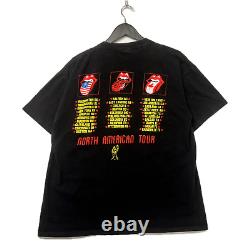 Vintage 1995 Le Rolling Stones Voodoo Lounge Tour T-shirt noir Taille L Brockum