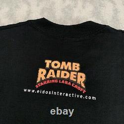 Vintage 1996 Tomb Raider Lara Croft Double Face Tee Taille De Chemise Grand Nouveau Rare