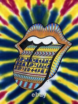 Vintage 1997 Le Rolling Stones Bridges to Babylon Tour T-shirt en taille Large Tie Dye