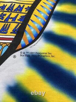 Vintage 1997 Le Rolling Stones Bridges to Babylon Tour T-shirt en taille Large Tie Dye