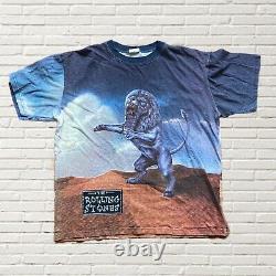 Vintage 1997 The Rolling Stones Bridges To Babylon Tour All Over Imprimer T-shirt