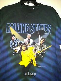 Vintage 1999 Les Rolling Stones Pas De Sécurité Tye Dye Tour Tee Taille 2xl