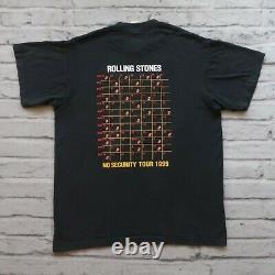 Vintage 1999 Rolling Stones Pas De Sécurité Tour Tshirt Taille L M Noir