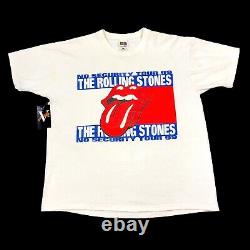 Vintage 1999 Rolling Stones Pas De Tour De Sécurité Concert Tee T Shirt Taille XL Rare