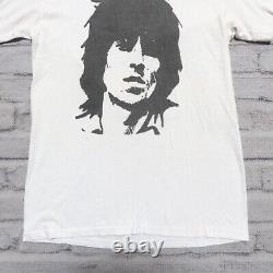 Vintage 70s Mick Jagger Rolling Stones Chemise Made In USA Single Stitch Rock Band