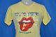 Vintage 70s Rolling Stones 1975 Tour De Xs T-shirt Jaune Rock Amériques