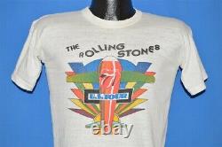 Vintage 70s Rolling Stones 1975 Us Tour Tongue Airplane T-shirt Blanc Small S