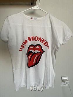 Vintage 70s Rolling Stones Bootleg Chemise Psychedelic Stoner Parody Mick Jagger