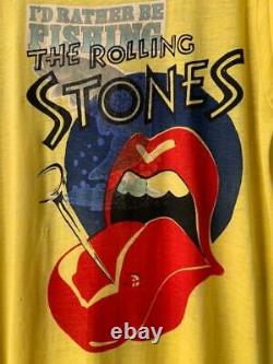 Vintage 70s Rolling Stones Manque Ou Test Print Rock Band Chemise Taille L