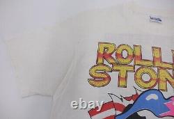 Vintage 80's Rolling Stones Steel Wheels Tour 1989 Hommes XL Fabriqué Aux États-unis