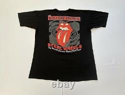 Vintage 80s La Rolling Stones Steel Wheels Tour T Shirt Single Stitch Two Sided