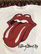 Vintage 80s Rolling Stones 1989 Tournée Nord-américaine T-shirt Jantes En Acier Blanc
