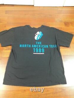 Vintage 80s The Rolling Stones Concert T Shirt Sz S 1989 North American Tour