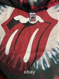 Vintage 90's The Rolling Stones T-shirt Adulte X-large Tie Dye Rock Band Langue