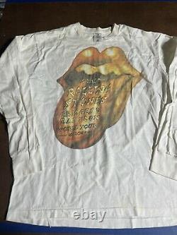 Vintage 90s Rolling Stones 1997 Bridges To Babylon Tour T-shirt Long Sleeve XL