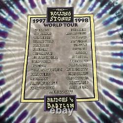 Vintage 90s Rolling Stones Bridges To Babylon Tie Dye Tour T-shirt 1997 Large