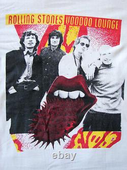Vintage 90s Rolling Stones Voodoo Lounge 1994 Blanc T-shirt Spike Langue S M