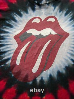 Vintage 90s Rolling Stones Voodoo Lounge 1994 Tie Dye Manches Courtes T Shirt XL