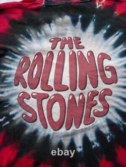 Vintage 90s Rolling Stones Voodoo Lounge 1994 Tie Dye Manches Courtes T Shirt XL