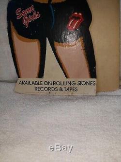 Vintage Advertsing 1978 Rolling Stones Quelques De 19 Pouces Filles. Comptoir Affichage