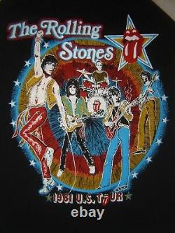 Vintage Concert T-shirt The Rolling Stones 81 Tatouage Que Vous N’avez Jamais Porté Jamais Lavé