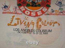 Vintage Concert Tee Rolling Stones Steel Wheels Tour 1989 Guns N Roses Taille XL