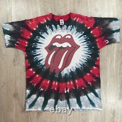 Vintage Fruit De La Loom La Rolling Stones T-shirt 1994 Hommes Taille XL Tie Dye