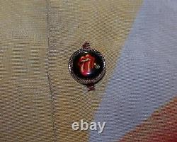 Vintage L'étonne Rolling Made Dans La Shade Lp Dragonfly Button Robe Chemise XXL