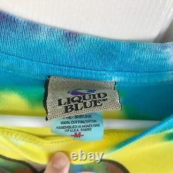 Vintage Liquid Blue 2002 Rolling Stones Tie-dye Lsd Tongue Band Festival T-shirt