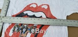 Vintage Original Guns N Roses & Rolling Stones La Concert Tour 1989 T-shirt Rare