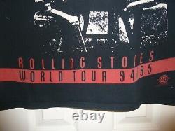 Vintage Rare Années 90 Rolling Stones Voodoo Lounge World Tour Concert T-shirt XL USA