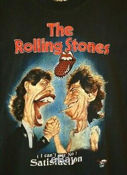 Vintage Rock & Death Taille Men Grand Rolling Stones Satisfaction Rare T-shirt