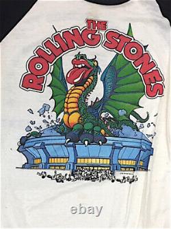 Vintage Rolling Stones 1981 Chemise De Tournée T-shirt Large L Band Rock N Roll Metal