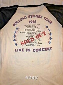 Vintage Rolling Stones 1981 T-shirt Dragon Vendu Tour Taille XL Rare