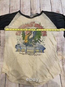 Vintage Rolling Stones 1981 Tour T-shirt XL Phoenix Az Band Raglan Single Stitch