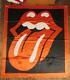 Vintage Rolling Stones 1983 Musidor Satin Concert Banner Original 45x50 Drapeau