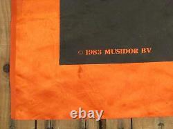 Vintage Rolling Stones 1983 Musidor Satin Concert Banner Original 45x50 Drapeau