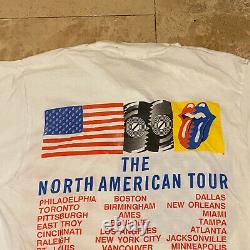 Vintage Rolling Stones 1989 North American Tour T-shirt 80s Taille Large USA