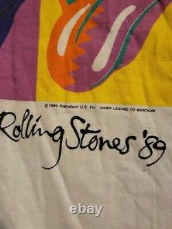 Vintage Rolling Stones 1989 Steel Wheels Tour Concert Shirt Warhol Single Stitch