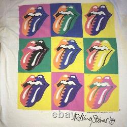 Vintage Rolling Stones 1989 The North American Tour Concert T Shirt L Etats-unis