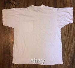 Vintage Rolling Stones 1989 Tour T Shirt Blanc Rare Warhol Langue Taille Hommes XL
