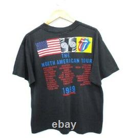 Vintage Rolling Stones 1989 Tour T-shirt Made In USA L'amérique Du Nord 24643