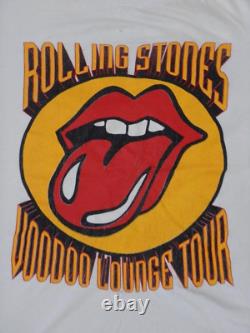 Vintage Rolling Stones 1994 Voodoo Lounge Tour Du Monde Tee Shirt Single Stitch XL